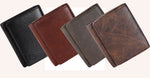 Load image into Gallery viewer, Basic Buttoned Leather Tri Fold Wallet - WALLETSNBAGS
