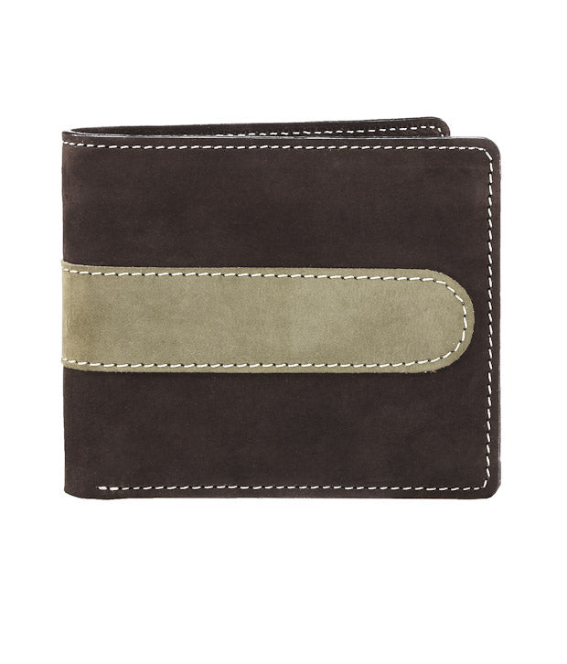 Nubuck Middle Rib Wallet For Men - WALLETSNBAGS