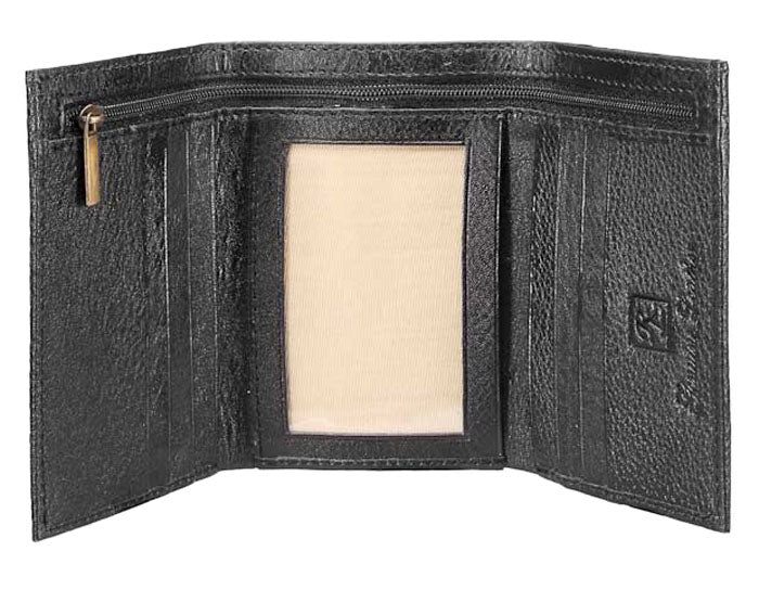 Tri Fold Mens Leather Wallet - WALLETSNBAGS