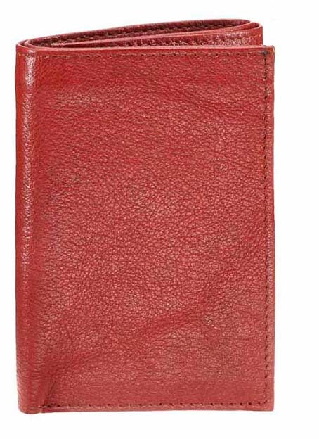 Tri Fold Mens Leather Wallet - WALLETSNBAGS