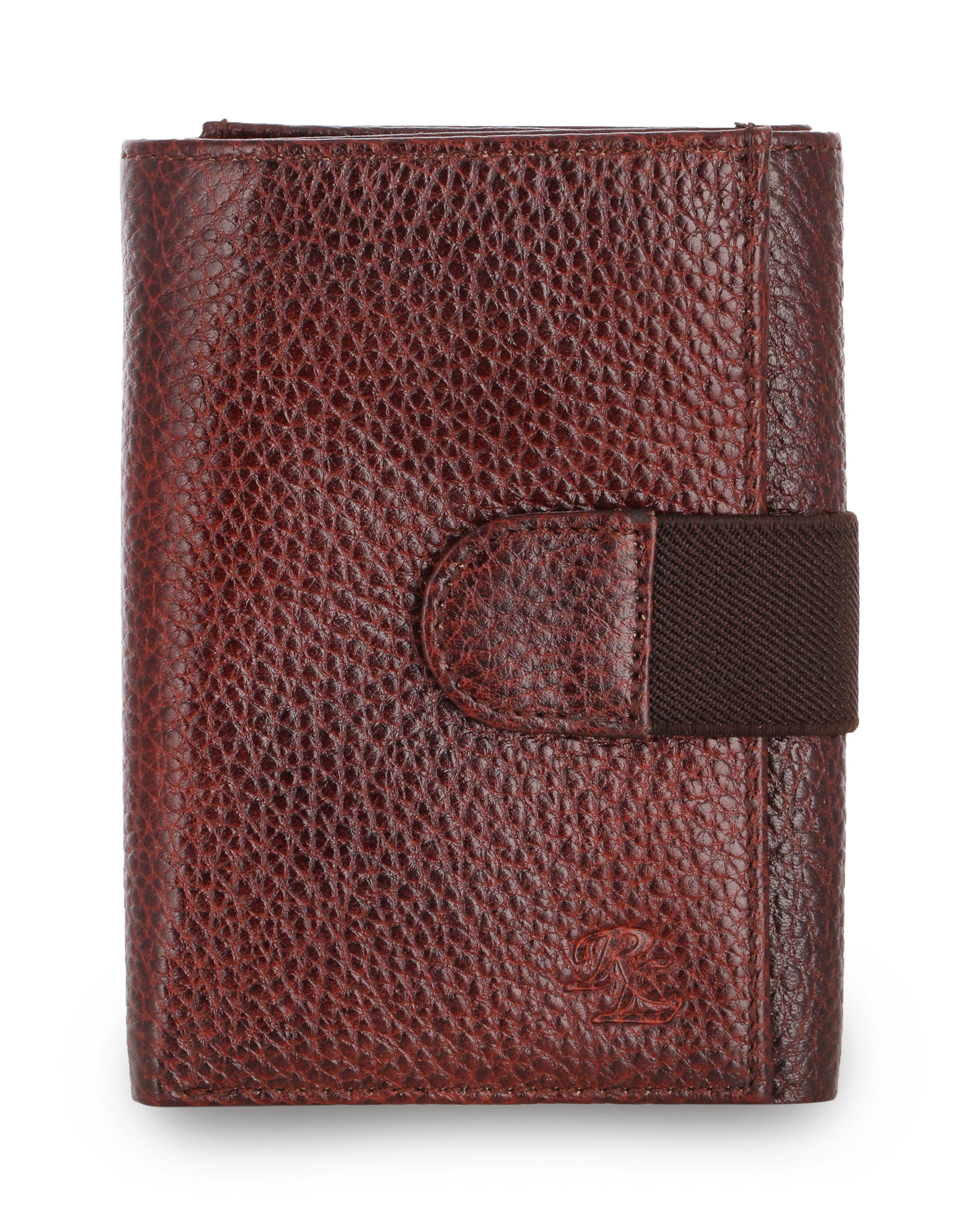 RL Tri Fold Loop Mens Leather Wallet - WALLETSNBAGS