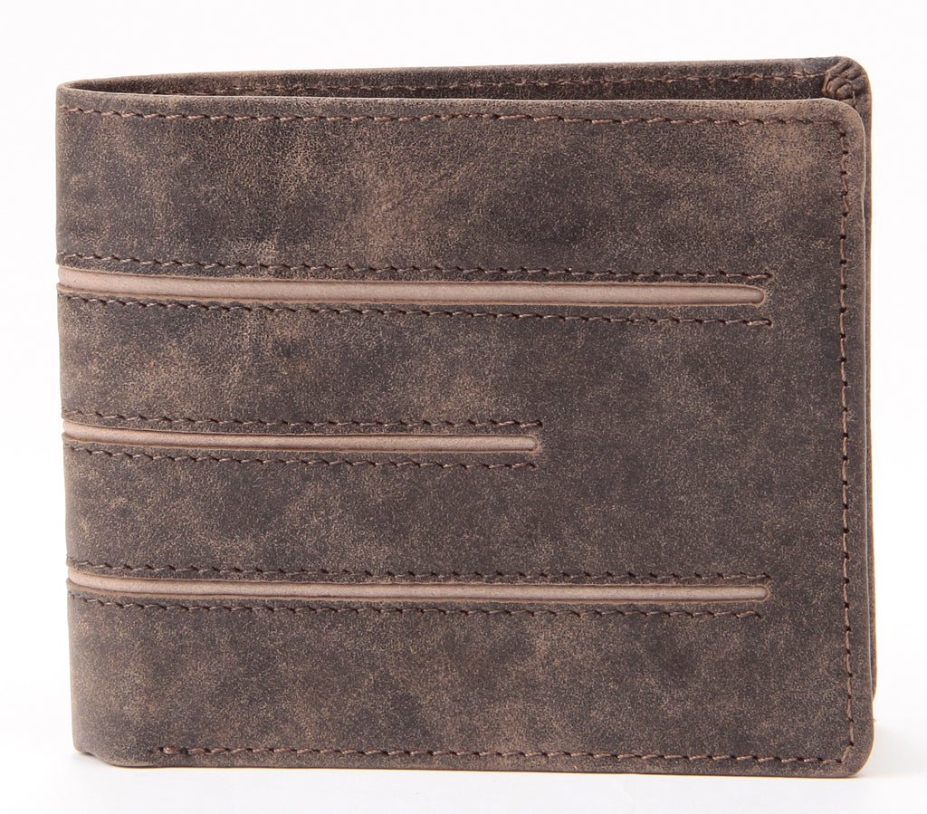 Walletsnbags Liner Leather Mens Wallet Crackle Green/Beige - WALLETSNBAGS