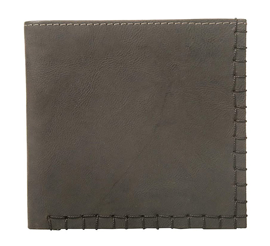 Auro Box Stitch Leather Wallet For Men - WALLETSNBAGS