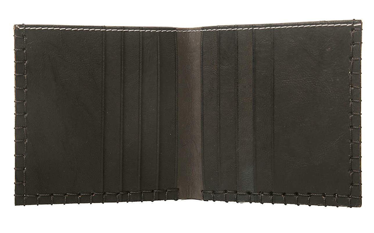 Auro Box Stitch Leather Wallet For Men - WALLETSNBAGS