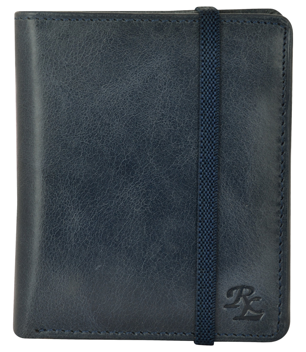 RL Vertical Elastic Leather Wallet - WALLETSNBAGS