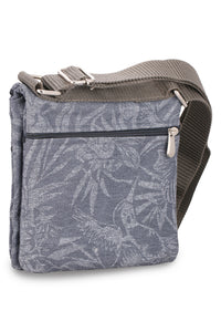 RL Twin side waxedcanvas floral print travel pouch/sling bag - WALLETSNBAGS