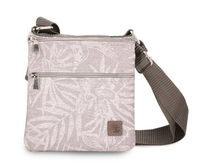 RL Twin side waxedcanvas floral print travel pouch/sling bag - WALLETSNBAGS